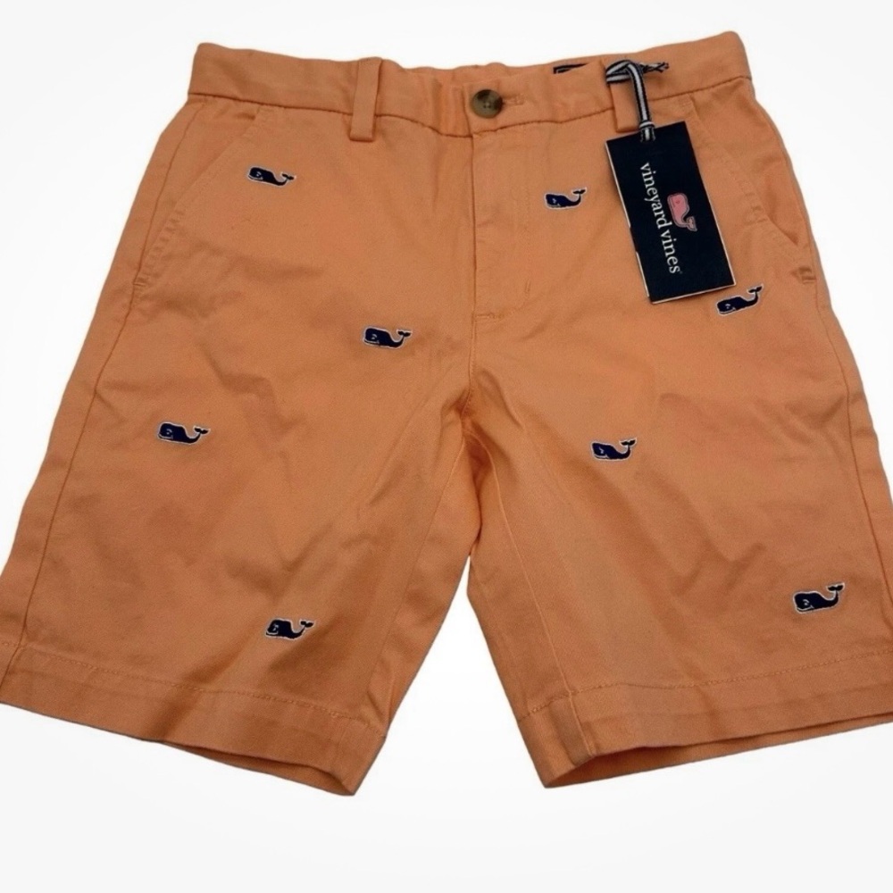 NWT Vineyard Vines LIGHT NEON MELON New W/Tags STRETCH BREAKER SHORTS Girl sz8